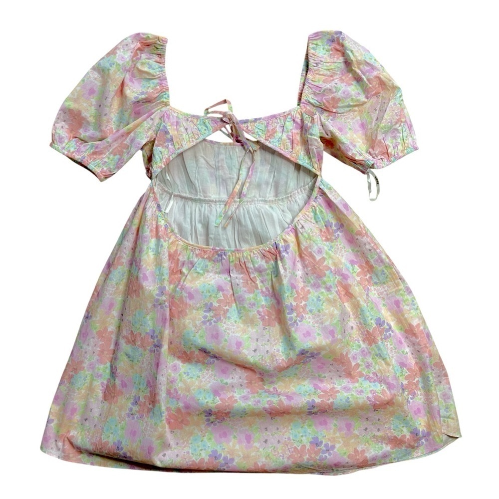 For Love & Lemons Floral Babydoll Kennedy Mini Dress Womens M - Picture 10 of 11